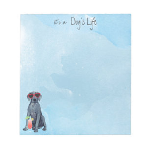 Summer Great Dane Notepad Notizblock