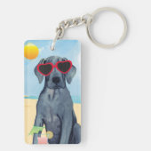 Summer Great Dane Schlüsselanhänger (Rückseite)