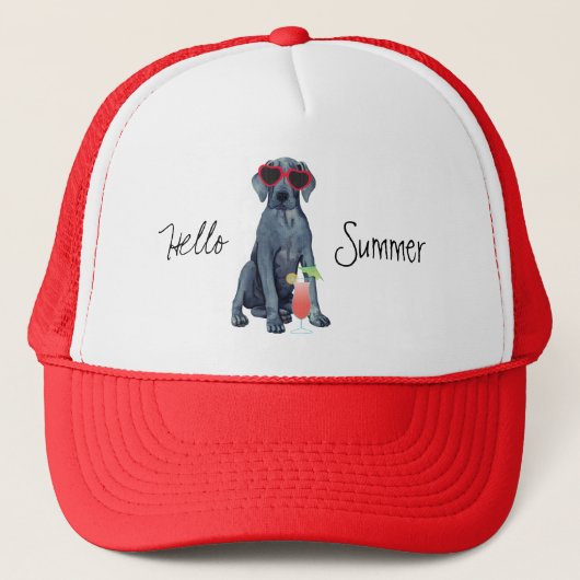 Summer Great Dane Trucker Hat Truckerkappe (Vorderseite)