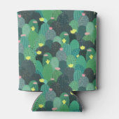 Summer Green Aquamarin Cactus Gold dots Niedliches Dosenkühler (Rückseite)