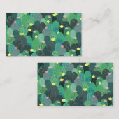 Summer Green Aquamarin Cactus Gold dots Niedliches Visitenkarte (Vorne/Hinten)