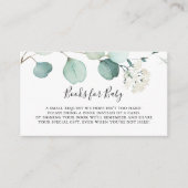 Summer Green Eucalyptus Baby Shooting Book Request Begleitkarte (Vorderseite)
