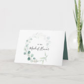 Summer Green Eucalyptus Brautparty Vielen Dank Dankeskarte (Vorderseite)
