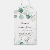 Summer Green Eucalyptus Foliage Brautparty Geschenkanhänger (Vorderseite)