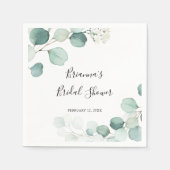 Summer Green Eucalyptus Foliage Brautparty Serviette (Vorderseite)