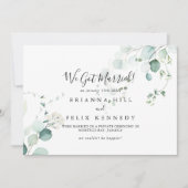 Summer Green Eucalyptus Foliage Elopation Ankündigung (Vorderseite)