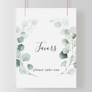 Summer Green Eucalyptus Foliage Favorit-Zeichen Poster