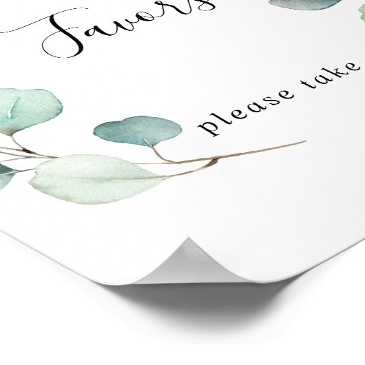 Summer Green Eucalyptus Foliage Favorit-Zeichen Poster (Ecke)