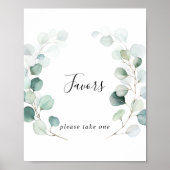 Summer Green Eucalyptus Foliage Favorit-Zeichen Poster (Vorne)