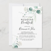 Summer Green Eucalyptus Foliage Hochzeitspass Einladung (Vorderseite)