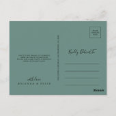 Summer Green Eucalyptus Foliage Vielen Dank Postkarte (Rückseite)