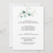 Summer Green Eucalyptus Leaf Bachelorette Wochenen Einladung (Rückseite)