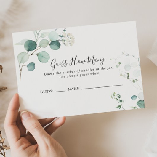 Summer Green Eucalyptus schätzt die Anzahl der Spi Visitenkarte