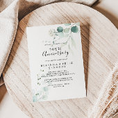 Summer Green Eukalyptus 50. Hochzeitstag Einladung