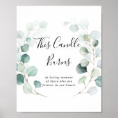 Summer Green Eukalyptus Dieses Kerzenlicht Burns Z Poster (Vorne)