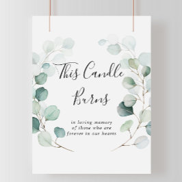 Summer Green Eukalyptus Dieses Kerzenlicht Burns Z Poster