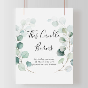 Summer Green Eukalyptus Dieses Kerzenlicht Burns Z Poster