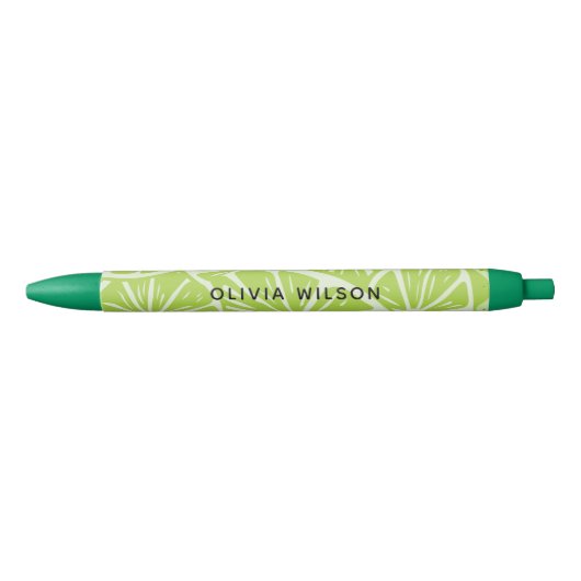 Summer Green Limon Script Name Monogram Kugelschreiber (Vorderseite)