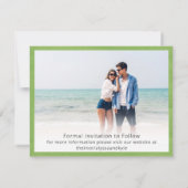 Summer Green Modern Foto Save the Date (Rückseite)