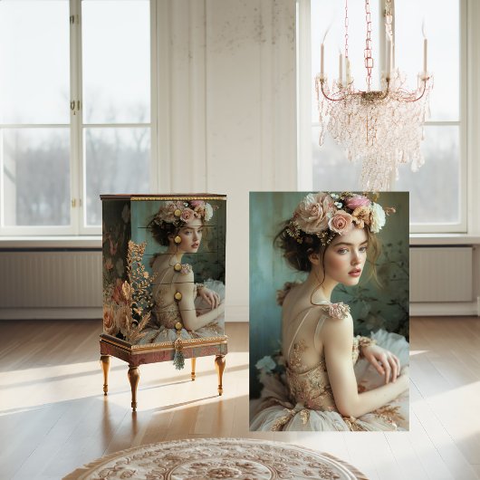 Summer Green & Soft Pink Ballerina Beauty & Floral Seidenpapier