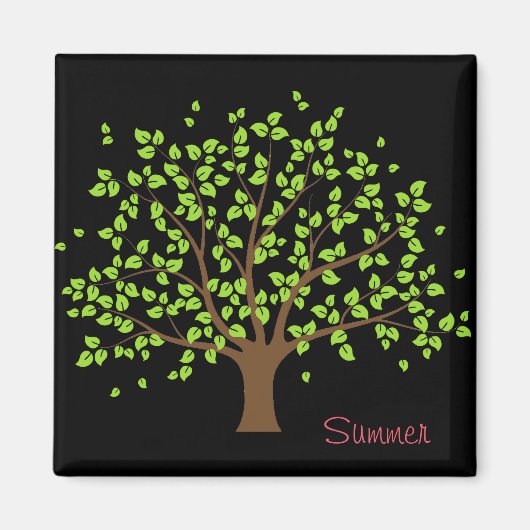 Summer Green Tree Magnet (Vorne)