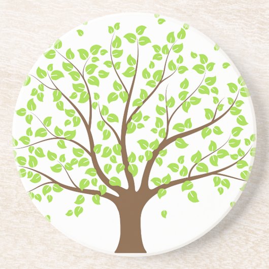 Summer Green Tree Sandstein Untersetzer (Vorne)
