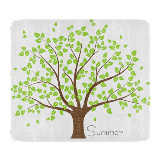 Summer Green Tree Schneidebrett (Vorderseite)