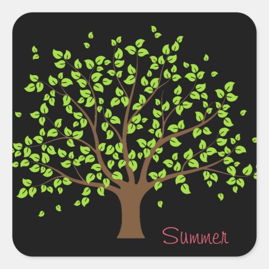 Summer Green Tree Sticker (Vorderseite)