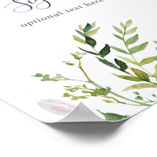 Summer Greenerity Custom Text Sign Poster (Ecke)