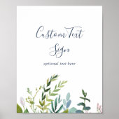 Summer Greenerity Custom Text Sign Poster (Vorne)