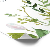 Summer Greenerity Welcome Wedding Poster (Ecke)