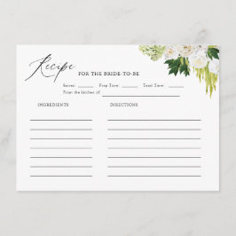 Summer Greenery Brautparty Rezept Begleitkarte