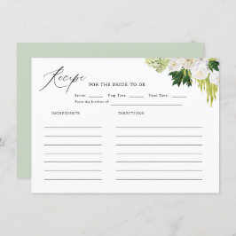 Summer Greenery Brautparty Rezept Begleitkarte