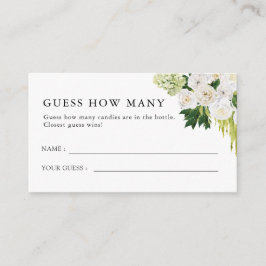 Summer Greenery Brautparty schätzen wie viele Begleitkarte