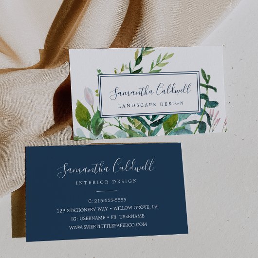 Summer Greenery Business Card Visitenkarte