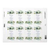Summer Greenery Business Shipping Labels (Vorne)