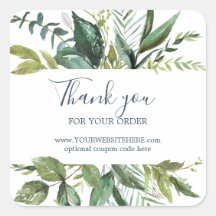 Summer Greenery Business Thank You For Your Order