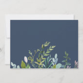 Summer Greenery Foto Save the Date Karte (Rückseite)