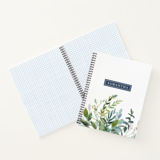 Summer Greenery Graph Paper Notizblock (Innenseite)