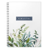 Summer Greenery Personalisiert Spiral Notebook Notizblock (Vorderseite)