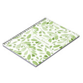 Summer Greenery Personalisiert Spiral Notizblock (Linke Seite)