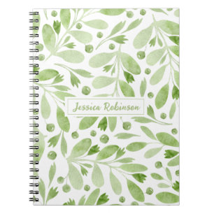Summer Greenery Personalisiert Spiral Notizblock