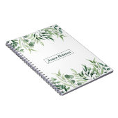 Summer Greenery Personalisiert Spiral Notizblock (Rechte Seite)
