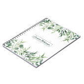 Summer Greenery Personalisiert Spiral Notizblock (Linke Seite)