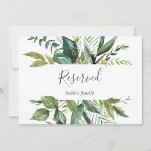 Summer Greenery Reserved Sign