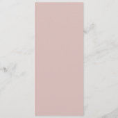 Summer Greenery | Rosa Menü für Hochzeiten Menükarte (Rückseite)