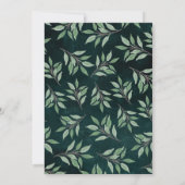 Summer Greenery rustikalen Rahmen, Einladung (Rückseite)