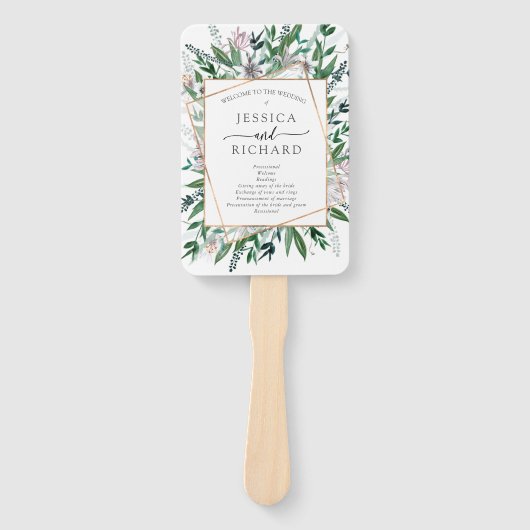 Summer Greenery rustikaler Rahmen, Handfan Fächer (Vorderseite)