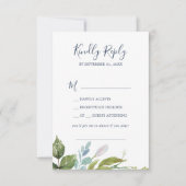 Summer Greenery Song Request RSVP Card (Vorderseite)