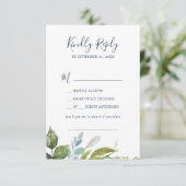 Summer Greenery Song Request RSVP Card Karte (Stehend Vorderseite)